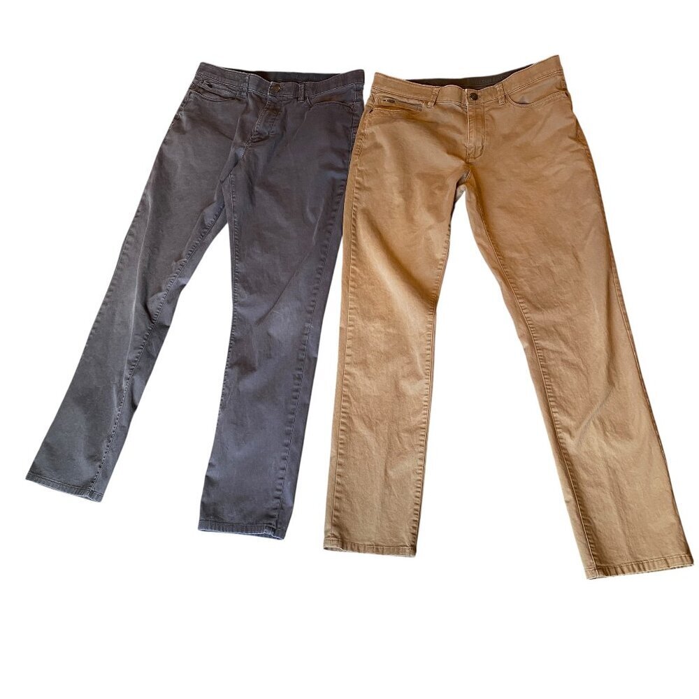 Bundle/Lot of 2 English Laundry Men's Twill Stretch 5 Pocket Pants 34x34* #175Q